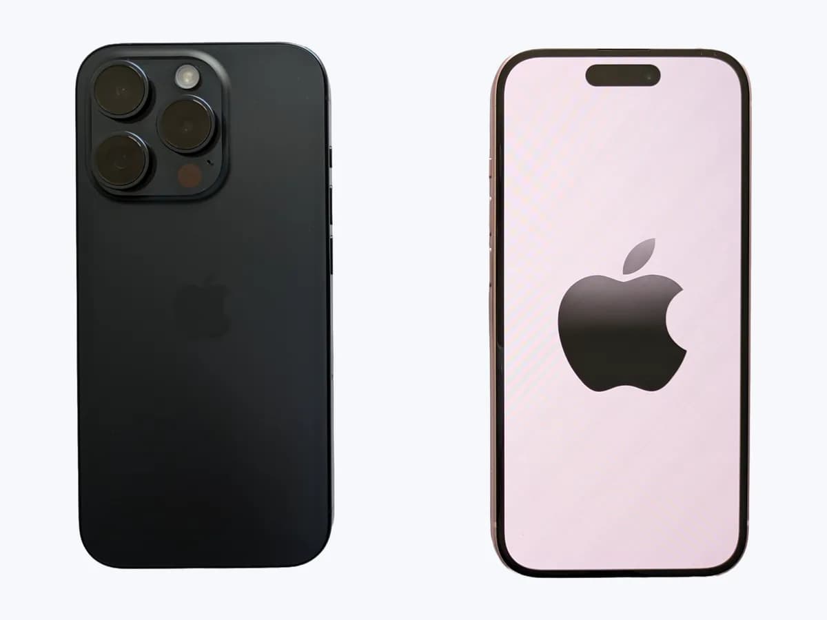 Teléfonos iPhone de Apple vistos por detrás y por delante